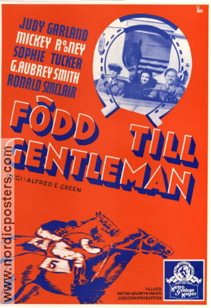 Född till gentleman 1937 poster Mickey Rooney Judy Garland Sophie Tucker Alfred E Green