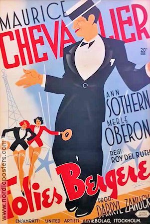 Folies Bergere 1935 poster Marucie Chevalier Ann Sothern Roy del Ruth