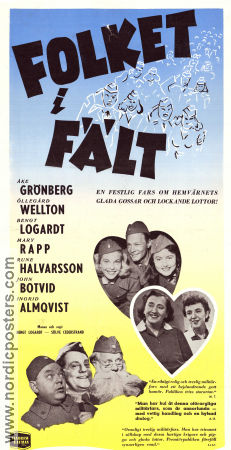 Folket i fält 1953 poster Åke Grönberg Bengt Logardt Öllegård Wellton Sölve Cederstrand