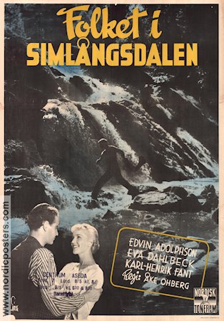 Folket i Simlångsdalen 1947 poster Karl-Henrik Fant Eva Dahlbeck Edvin Adolphson Åke Ohberg Berg