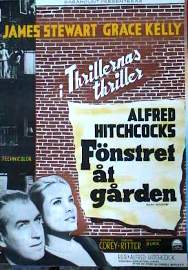 Fönstret åt gården 1954 poster James Stewart Grace Kelly Alfred Hitchcock