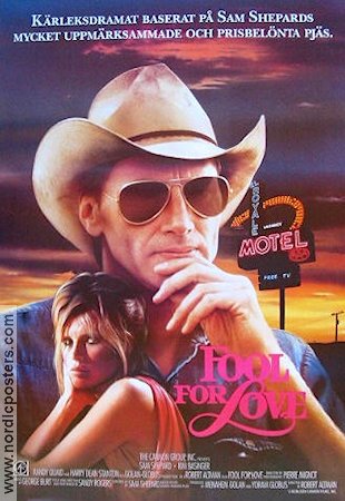 Fool For Love 1985 poster Sam Shepard Kim Basinger Randy Quaid Robert Altman Glasögon