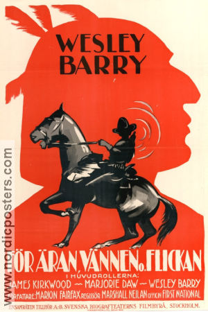 För äran vännen och flickan 1921 poster James Kirkwood Wesley Barry