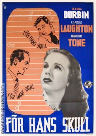 För hans skull 1946 poster Deanna Durbin Charles Laughton