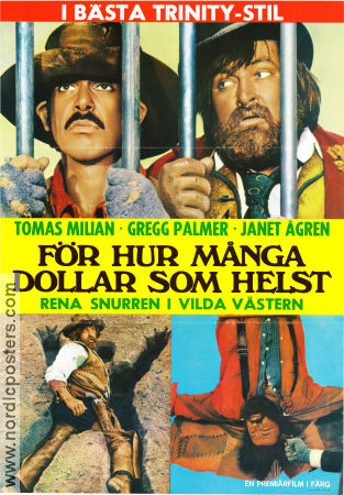 För hur många dollar som helst 1972 poster Tomas Milian Gregg Palmer Janet Ågren Giulio Petroni