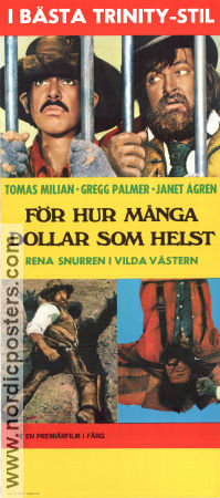 För hur många dollar som helst 1972 poster Tomas Milian Gregg Palmer Janet Ågren Giulio Petroni