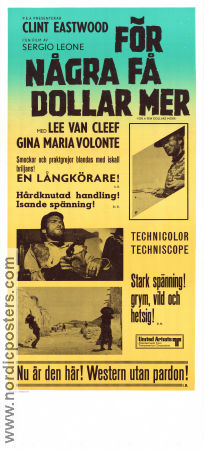 För några få dollar mer 1965 poster Clint Eastwood Lee Van Cleef Gian Maria Volonté Sergio Leone
