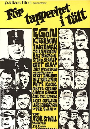 För tapperhet i tält 1965 poster Egon Kjerrman Rolf Bengtsson Arne Stivell