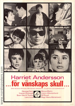 För vänskaps skull 1965 poster Harriet Andersson George Fant Ingvar Hirdwall Hans Abramson