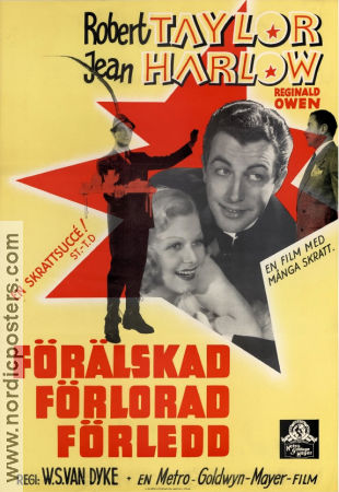 Förälskad förlorad förledd 1937 poster Jean Harlow Robert Taylor WS Van Dyke