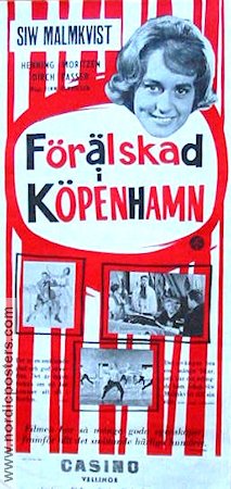 Förälskad i Köpenhamn 1961 poster Siw Malmkvist