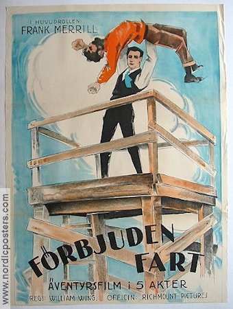 Förbjuden fart 1924 poster Frank Merrill Eric Rohman art