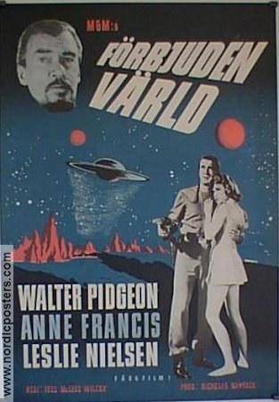 Förbjuden värld 1956 poster Walter Pidgeon Anne Francis Fred M Wilcox Rymdskepp