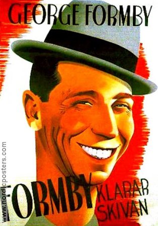 Formby klarar skivan 1940 poster George Formby