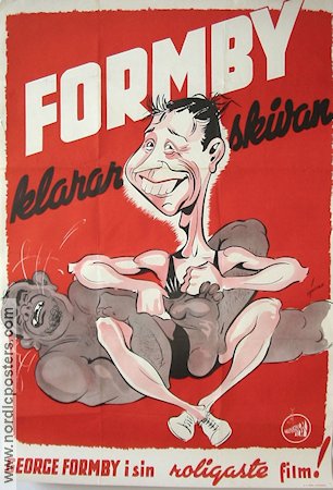 Formby klarar skivan 1940 poster George Formby