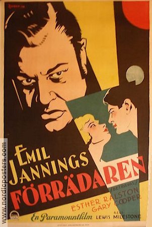 Förrädaren 1929 poster Emil Jannings Lewis Milestone