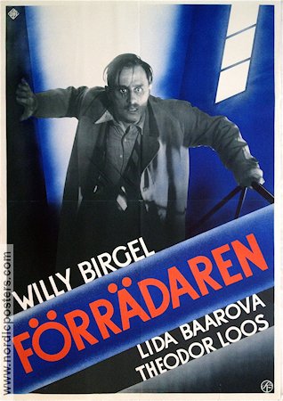 Förrädaren 1936 poster Lida Baarova Willy Birgel