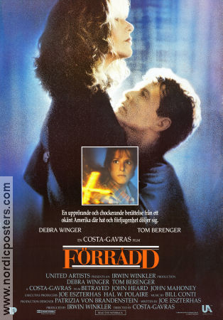 Förrådd 1988 poster Debra Winger Tom Berenger Costa-Gavras