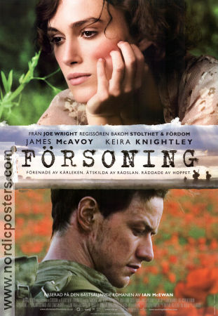 Försoning 2007 poster Keira Knightley James McAvoy Brenda Blethyn Joe Wright