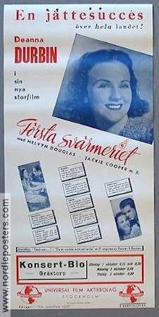 Första svärmeriet 1939 poster Deanna Durbin