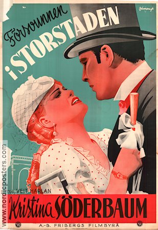 Försvunnen i storstaden 1938 poster Kristina Söderbaum Philip Dorn Veit Harlan Eric Rohman art Filmbolag: UFA