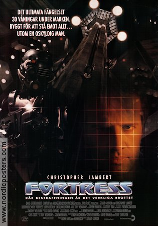 Fortress 1992 poster Christopher Lambert Kurtwood Smith Loryn Locklin Stuart Gordon Robotar