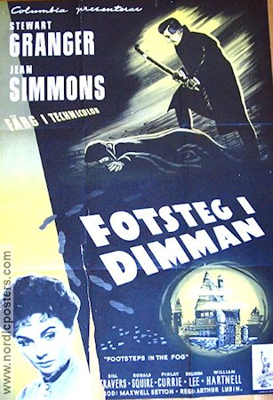 Fotsteg i dimman 1955 poster Stewart Granger Jean Simmons