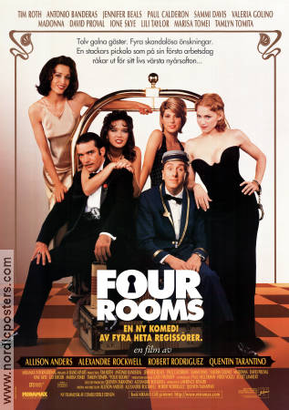 Four Rooms 1995 poster Antonio Banderas Jennifer Beals Madonna Salma Hayek Quentin Tarantino