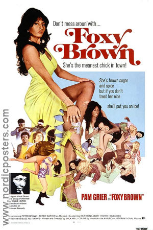 Foxy Brown 1974 poster Pam Grier Antonio Fargas Peter Brown Jack Hill