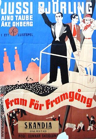 Fram för framgång 1938 poster Jussi Björling Aino Taube