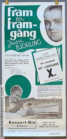 Fram för framgång 1938 poster Jussi Björling Aino Taube