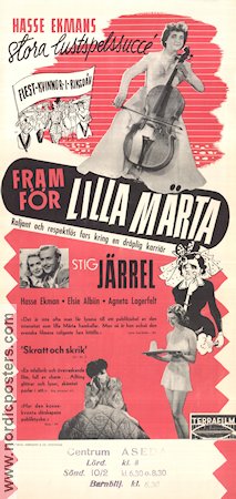 Fram för lilla Märta 1945 poster Stig Järrel Elsie Albiin Agneta Lagerfelt Hasse Ekman Instrument