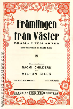 Främlingen från väster 1920 poster Charles Clary Naomi Childers