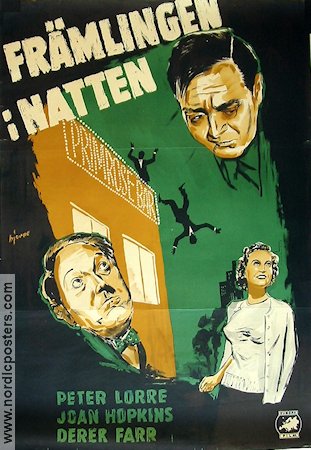 Främlingen i natten 1951 poster Peter Lorre Joan Hopkins