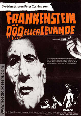 Frankenstein död eller levande 1969 poster Peter Cushing Veronica Carlson Freddie Jones Terence Fisher Hitta mer: Frankenstein Filmbolag: Hammer Films