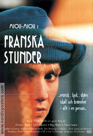 Franska stunder 1988 poster Christian Ruché Miou-Miou Michel Deville