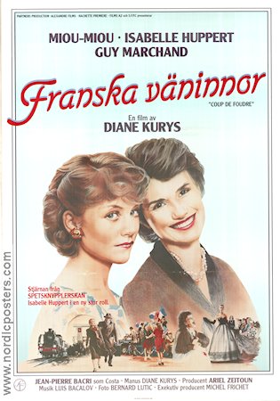 Franska väninnor 1983 poster Miou-Miou Isabelle Huppert Guy Marchand Diane Kurys