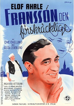 Fransson den förskräcklige 1941 poster Elof Ahrle Eric Rohman art