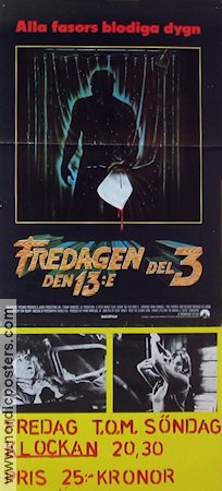 Fredagen den 13e del 3 1982 poster Dana Kimmell Tracie Savage Steve Miner