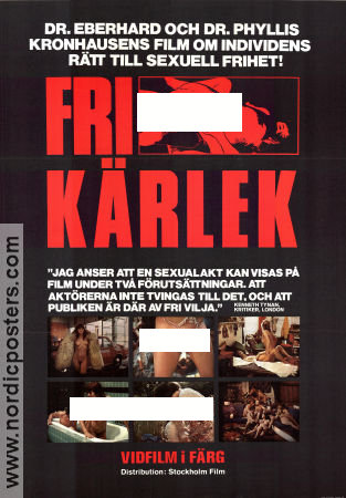 Fri kärlek 1969 poster Phyllis Eberhard Kronhausen Dokumentärer