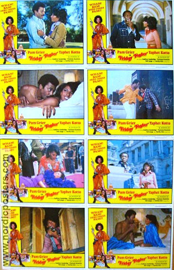 Friday Foster 1977 lobbykort Pam Grier Eartha Kitt Black Cast