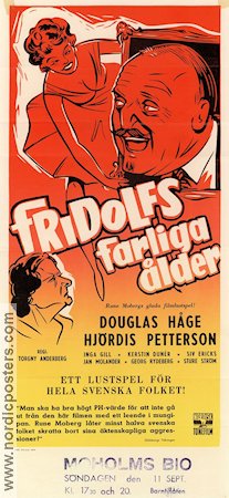 Fridolfs farliga ålder 1959 poster Douglas Håge Hjördis Petterson