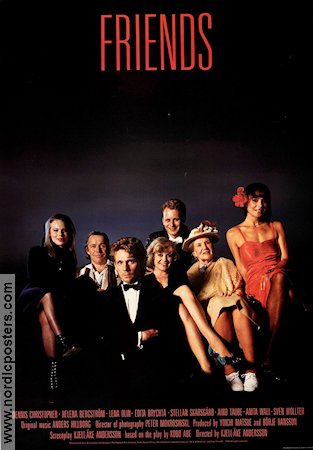 Friends 1988 poster Lena Olin Dennis Christopher Helena Bergström Stellan Skarsgård