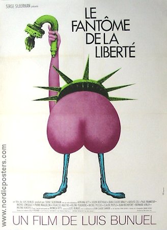 Frihetens fantom 1974 poster Michael Lonsdale Luis Bunuel Konstaffischer