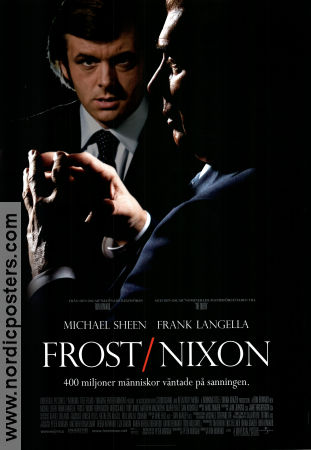 Frost Nixon 2008 poster Frank Langella Michael Sheen Ron Howard Politik
