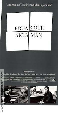 Fruar och äkta män 1992 poster Mia Farrow Sydney Pollack Woody Allen