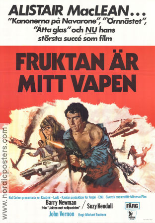 Fruktan är mitt vapen 1972 poster Barry Newman Suzy Kendall John Vernon Michael Tuchner Text: Alistair Maclean