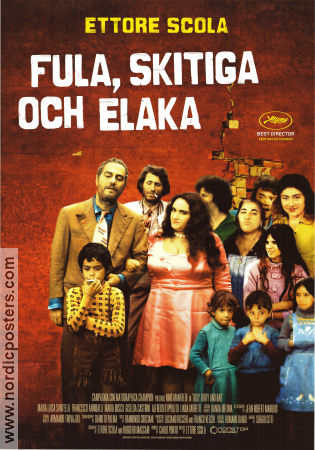 Fula skitiga och elaka 1976 poster Francesco Anniballi Nino Manfredi Maria Bosco Ettore Scola Rökning