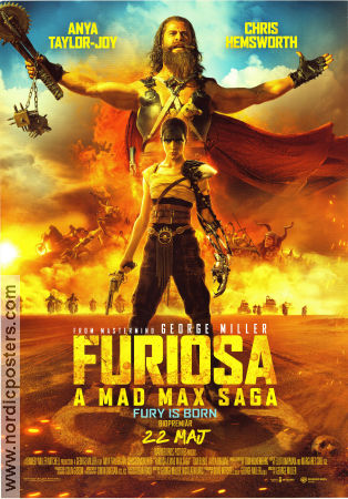 Furiosa: A Mad Max Saga 2024 poster Anya Taylor-Joy Chris Hemsworth Tom Burke George Miller