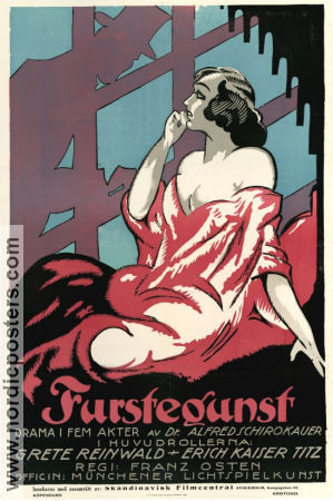 Furstegunst 1921 poster Paul Richter Aud Egede-Nissen Uwe Jens Krafft